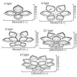 Modern Enkel Infälld Taklampa I Akrylkronblad