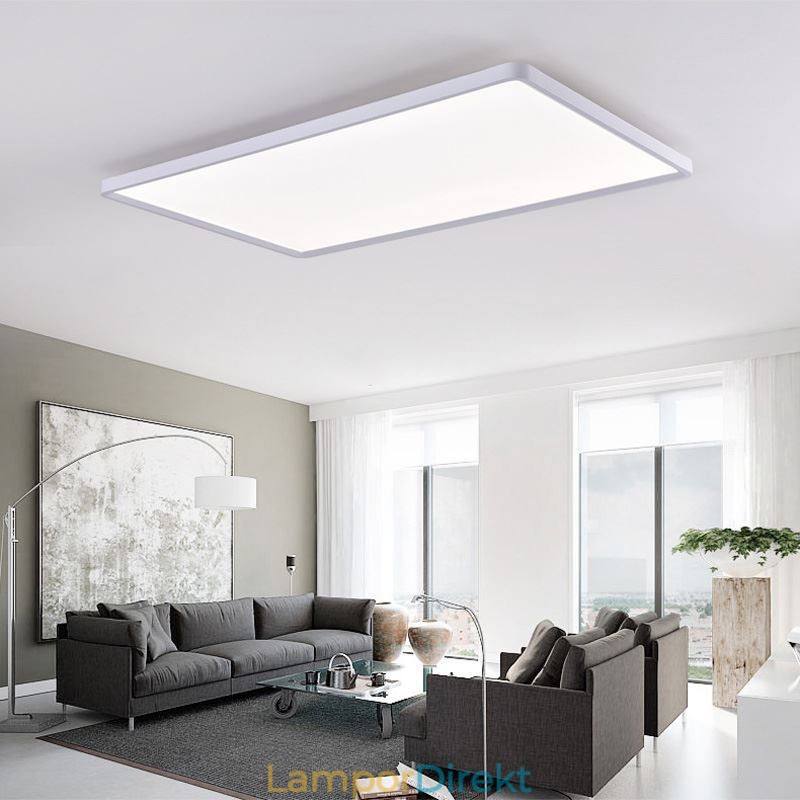 Nordic Panel Light Flush Mount Super Thin Lamp Vit Taklampa