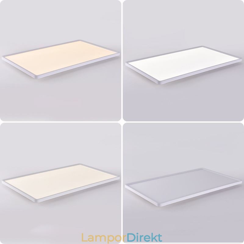 Nordic Panel Light Flush Mount Super Thin Lamp Vit Taklampa