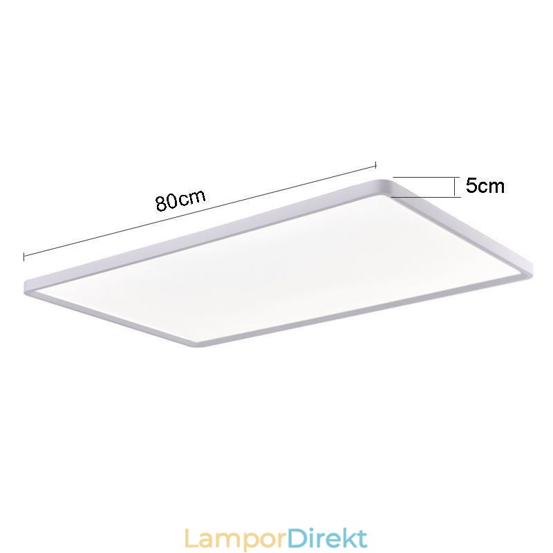 Nordic Panel Light Flush Mount Super Thin Lamp Vit Taklampa