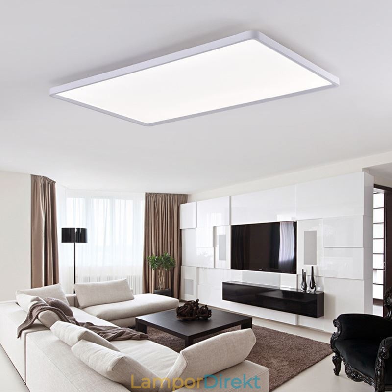 Nordic Panel Light Flush Mount Super Thin Lamp Vit Taklampa