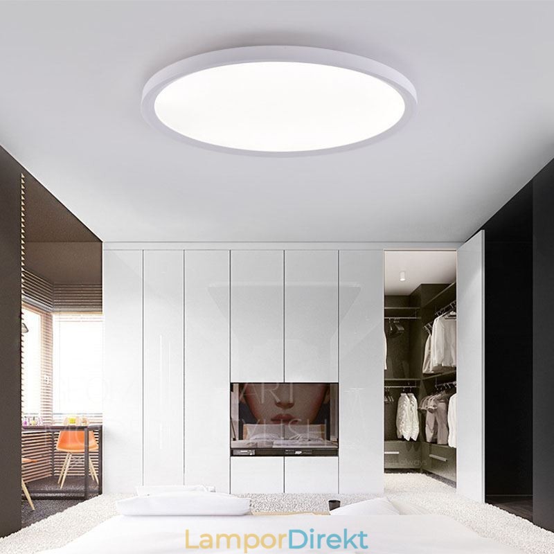 Nordic Round Flush Mount Super Thin Ceiling Light Aluminium Rung Lamp Lighting