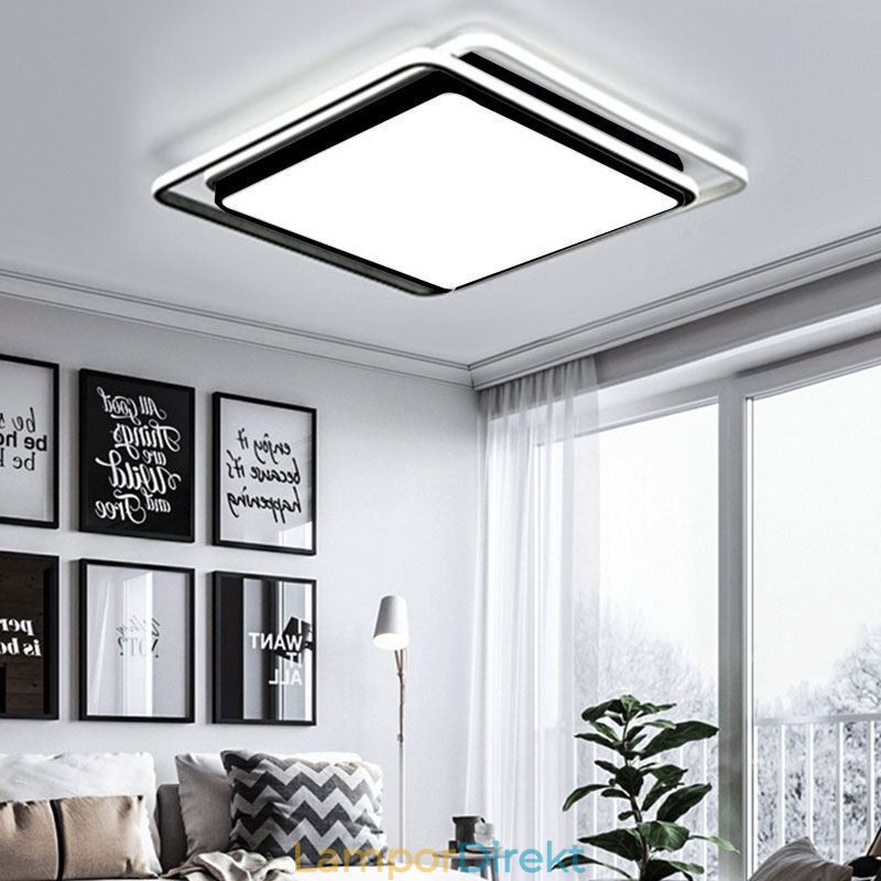 Modern Enkel Infälld Geometrisk Taklampa Fyrkantig Ramlampa