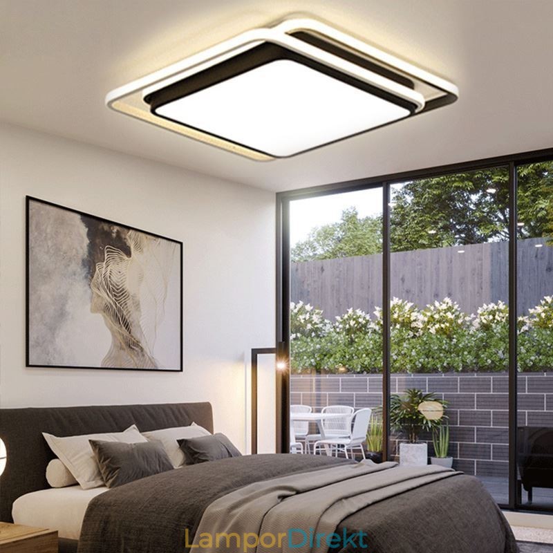 Modern Enkel Infälld Geometrisk Taklampa Fyrkantig Ramlampa