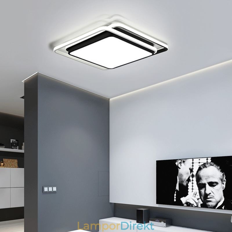 Modern Enkel Infälld Geometrisk Taklampa Fyrkantig Ramlampa