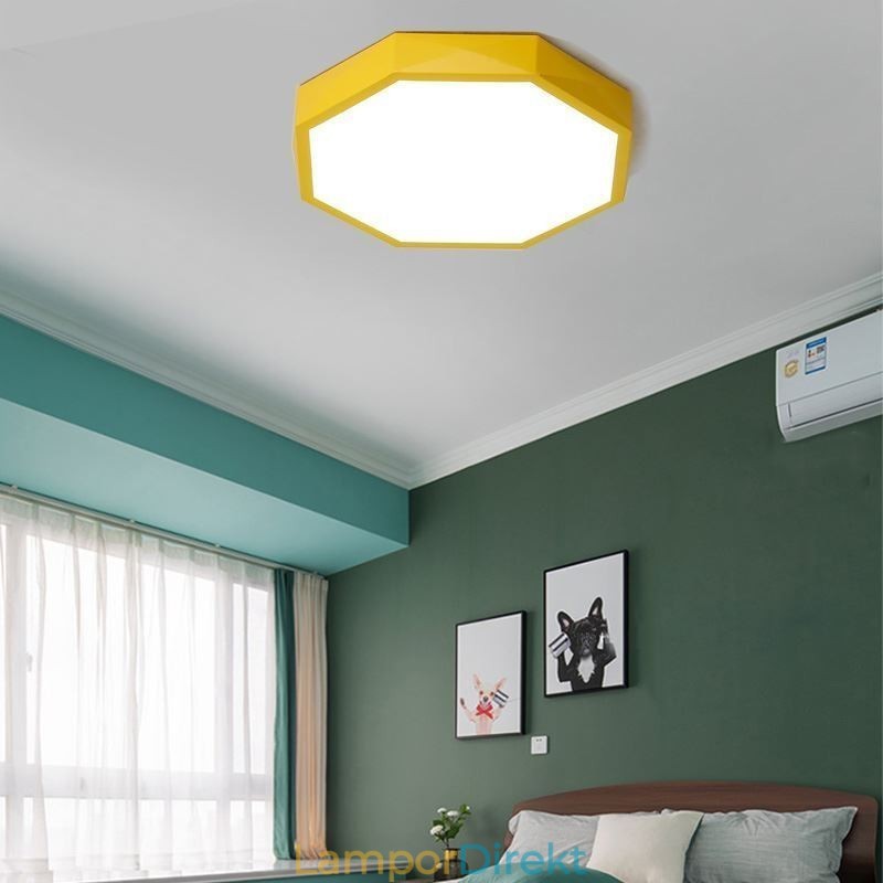Modern Infälld Special Hexagon Design Taklampa Ultratunn Lamp Light