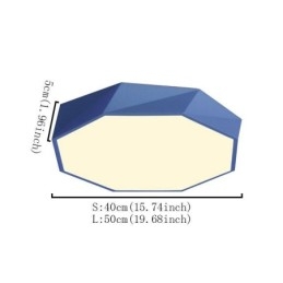 Modernt Infällt Special Octagon Design Takljus Ultratunnt Lampljus