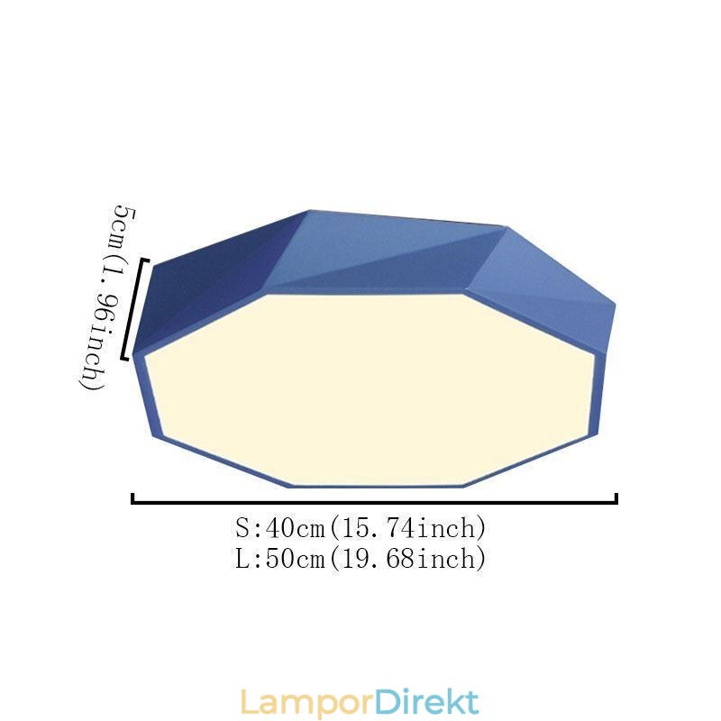 Modernt Infällt Special Octagon Design Takljus Ultratunnt Lampljus