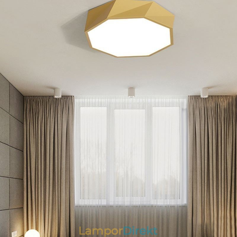 Modernt Infällt Special Octagon Design Takljus Ultratunnt Lampljus