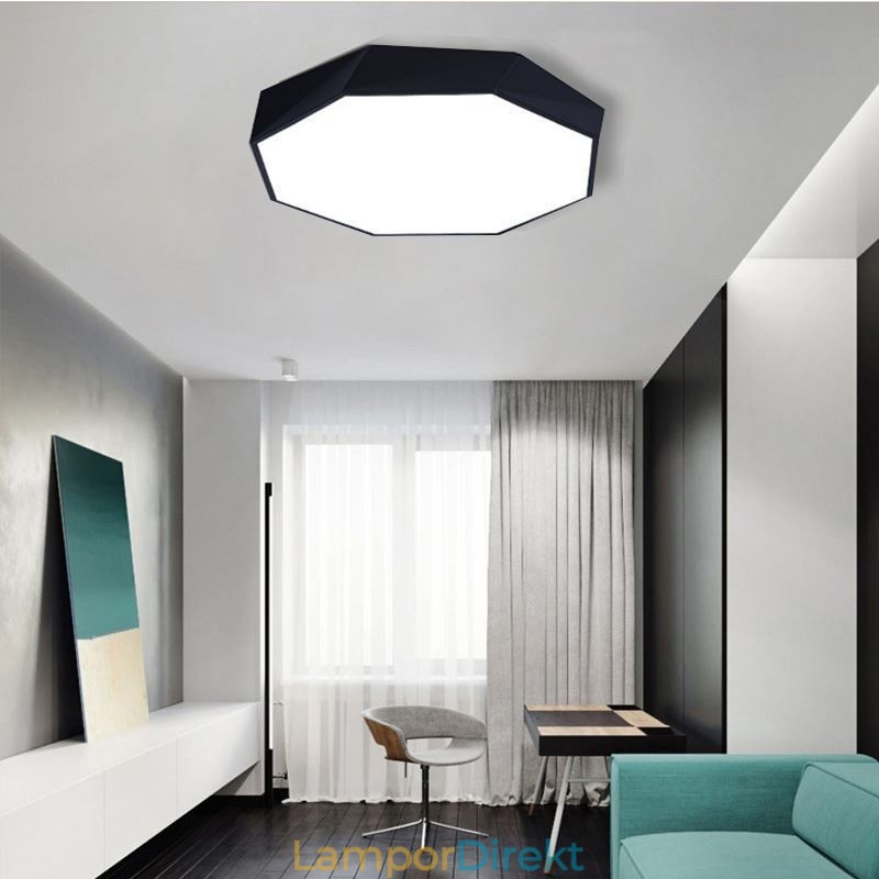 Modernt Infällt Special Octagon Design Takljus Ultratunnt Lampljus