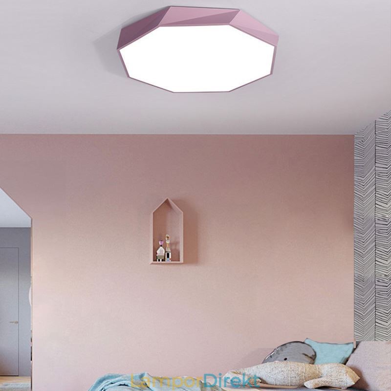 Modernt Infällt Special Octagon Design Takljus Ultratunnt Lampljus