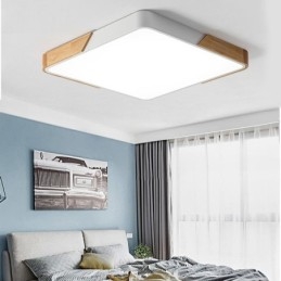 Enkel Infälld Taklampa I Träram Supertunn Designlampa Dinging Light