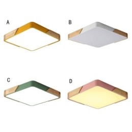 Enkel Infälld Taklampa I Träram Supertunn Designlampa Dinging Light