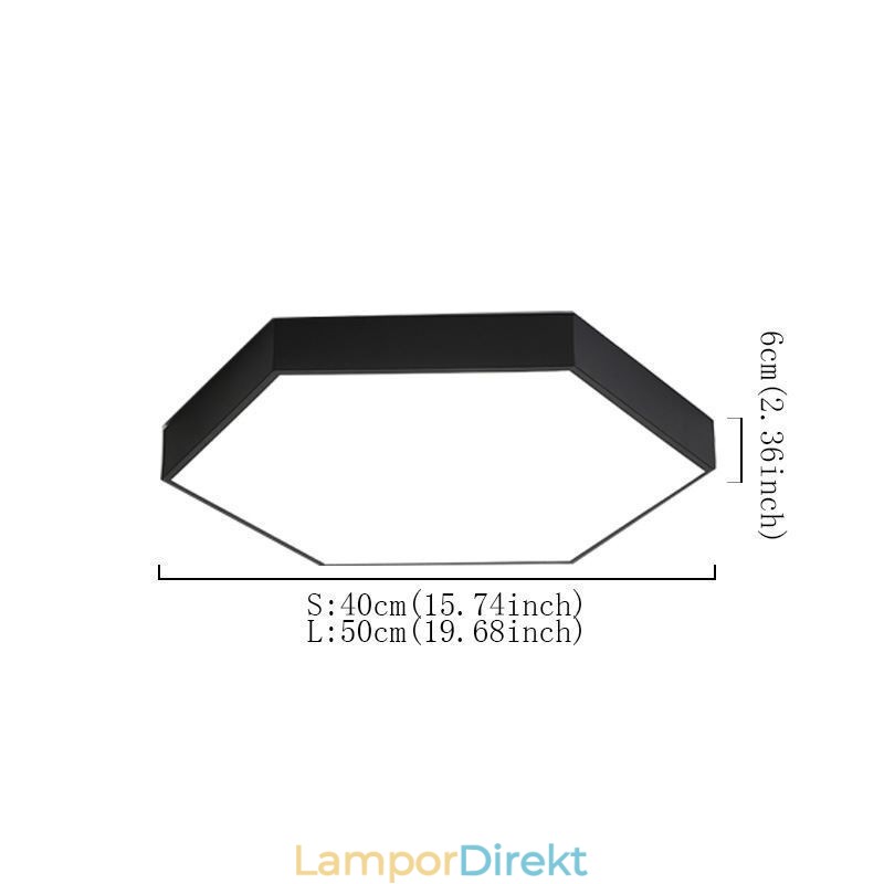 Samtida Enkel Infälld Hexagon Taklampa
