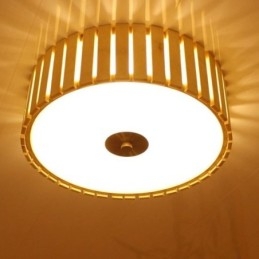 Stor Bambu Flush Mount Kinesiska Kreativa Taklampa Barnbelysning