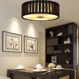 Stor Bambu Flush Mount Kinesiska Kreativa Taklampa Barnbelysning