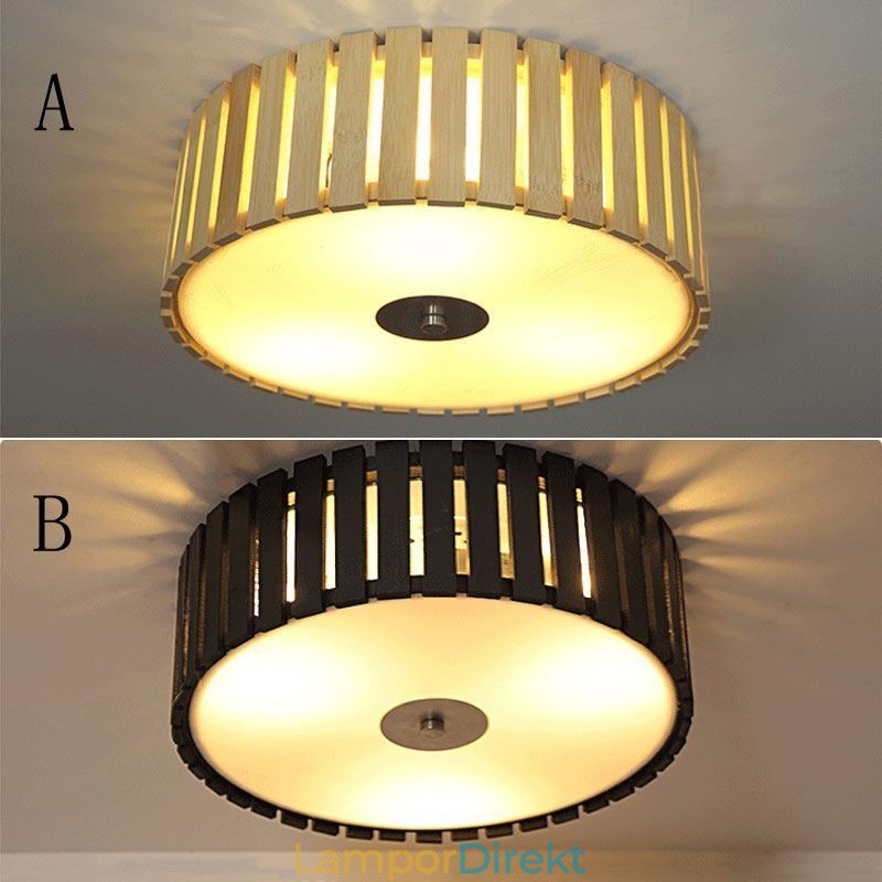 Stor Bambu Flush Mount Kinesiska Kreativa Taklampa Barnbelysning