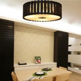 Stor Bambu Flush Mount Kinesiska Kreativa Taklampa Barnbelysning