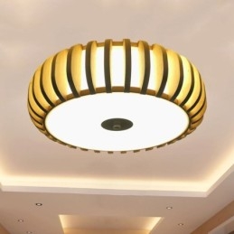 Rural Bamboo Flush Mount Pumpa Form Takbelysning