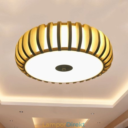 Rural Bamboo Flush Mount Pumpa Form Takbelysning Rural Bamboo Flush Mount Pumpa Form Takbelysning