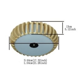 Rural Bamboo Flush Mount Pumpa Form Takbelysning