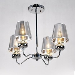 Imummodern Contemporary Mini Style Elektropläterad Metallkrona Pendellampa Infälld Matsal