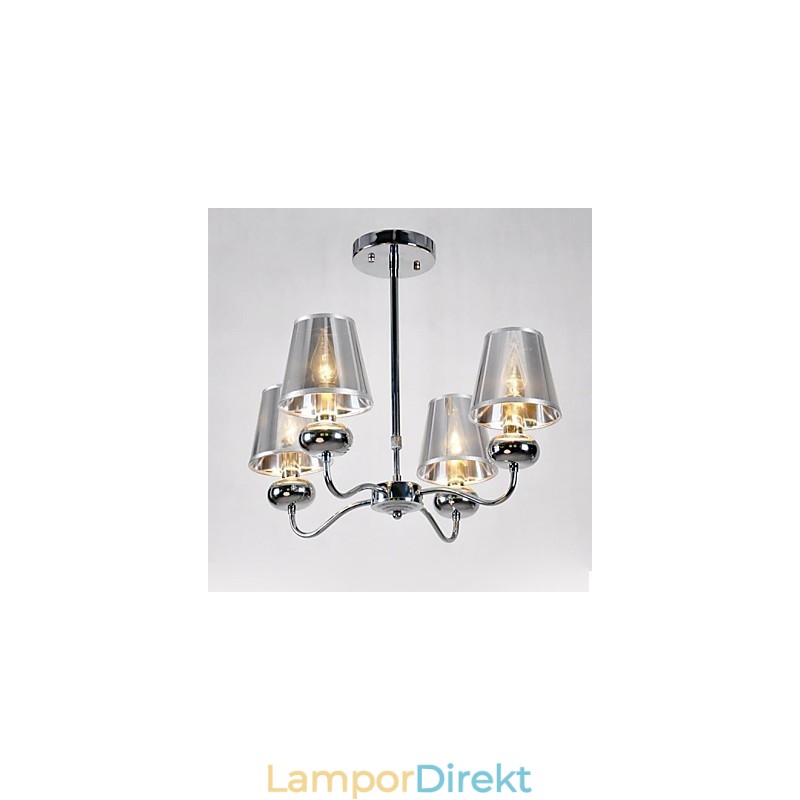 Imummodern Contemporary Mini Style Elektropläterad Metallkrona Pendellampa Infälld Matsal