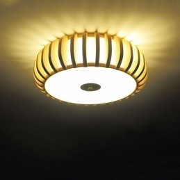 Rural Bamboo Flush Mount Pumpa Form Takbelysning