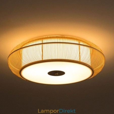 Kinesisk Specialbambu Flush Mount Creative Japansk Rund Taklampa Kinesisk Specialbambu Flush Mount Creative Japansk Rund Taklampa
