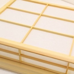 Japansk Cuboid Takbelysning Massivt Trä Takbelysning