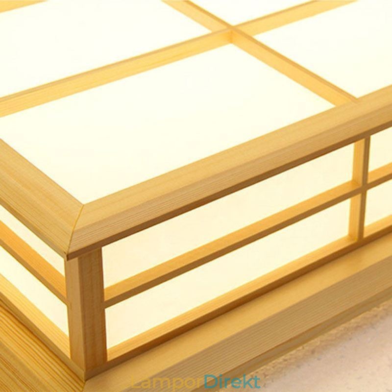 Japansk Cuboid Takbelysning Massivt Trä Takbelysning