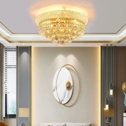 European Flush Mount Light Lyx Crystal Taklampa