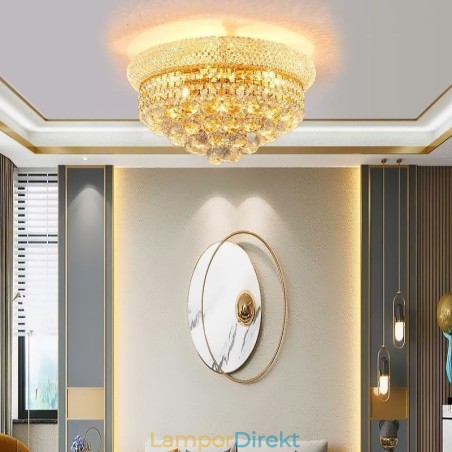 European Flush Mount Light Lyx Crystal Taklampa European Flush Mount Light Lyx Crystal Taklampa