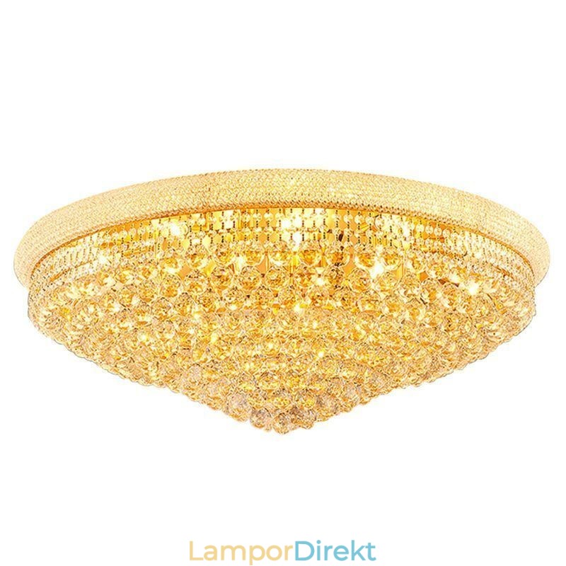 European Flush Mount Light Lyx Crystal Taklampa