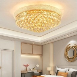 European Flush Mount Light Lyx Crystal Taklampa