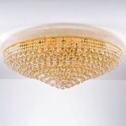 European Flush Mount Light Lyx Crystal Taklampa