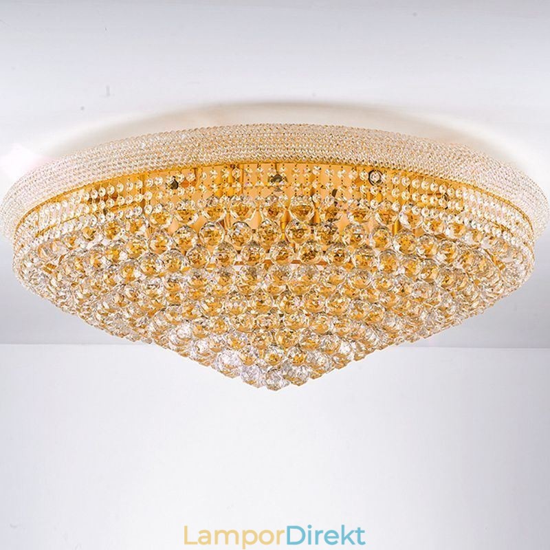 European Flush Mount Light Lyx Crystal Taklampa