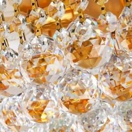 European Flush Mount Light Lyx Crystal Taklampa
