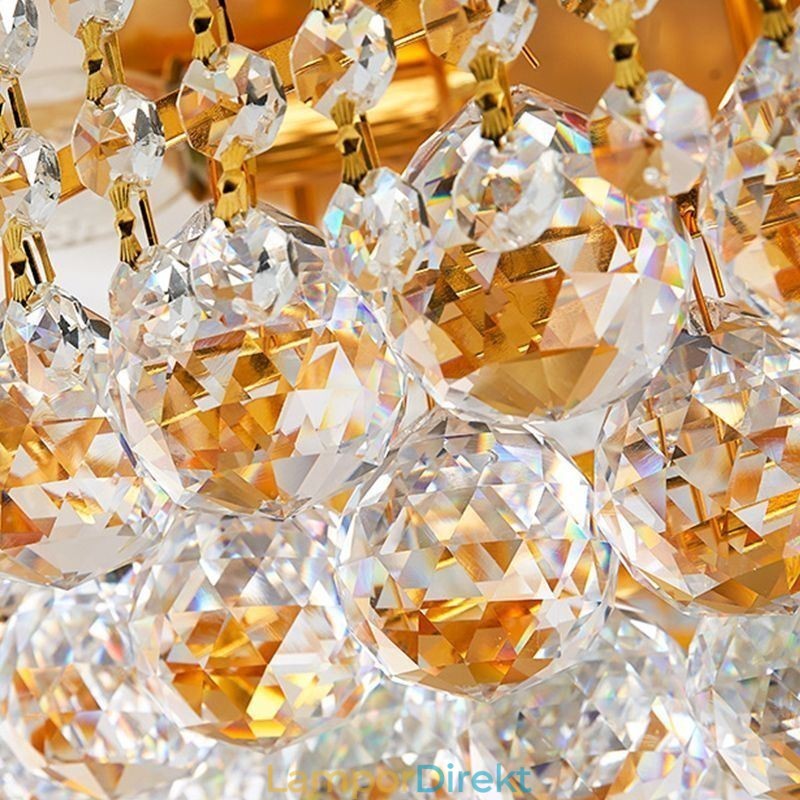 European Flush Mount Light Lyx Crystal Taklampa