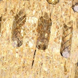 Crystal Flush Mount Double Layer Rund Lyx Decrative Taklampa 80Cm