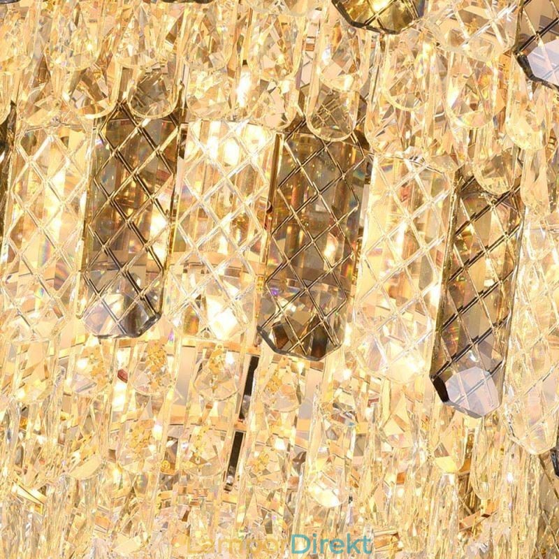 Crystal Flush Mount Double Layer Rund Lyx Decrative Taklampa 80Cm