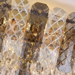 Crystal Flush Mount Double Layer Rund Lyx Decrative Taklampa 80Cm