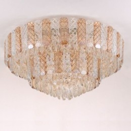 Crystal Flush Mount Double Layer Rund Lyx Decrative Taklampa 80Cm