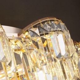 Crystal Flush Mount Lyxig Rund Kristalldekoration Taklampa