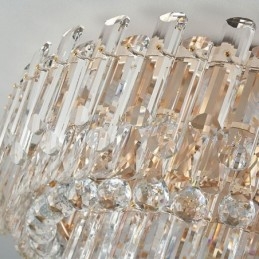 Lyxig Crystal Flush Mount Rund Crystal Dekoration Taklampa
