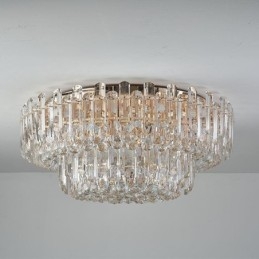 Lyxig Crystal Flush Mount Rund Crystal Dekoration Taklampa