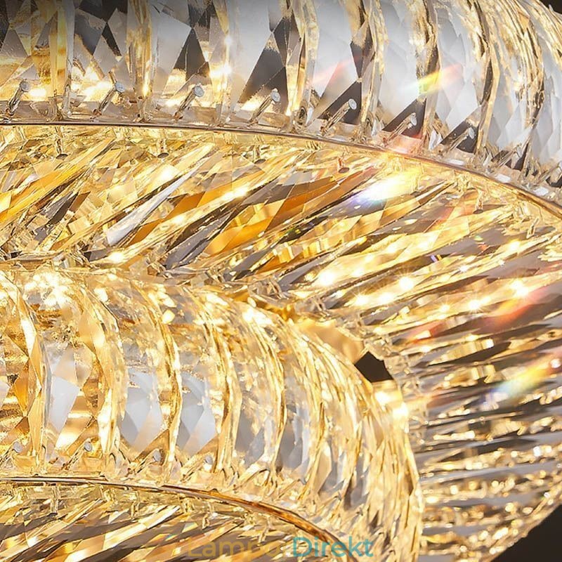 Crystal Flush Mount Rund Crystal Dekoration Taklampa