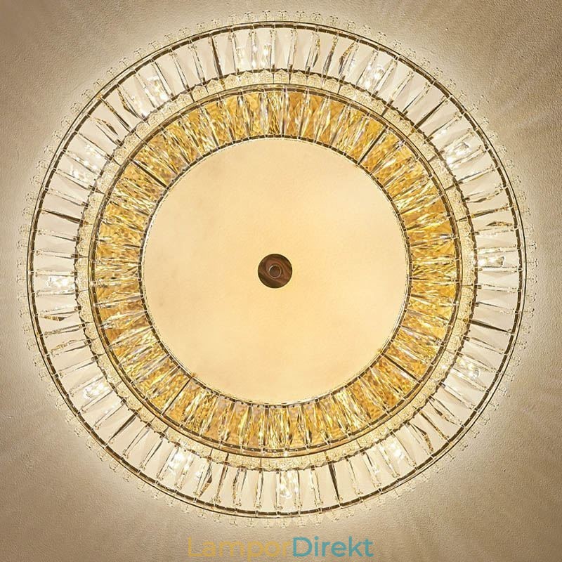 Crystal Flush Mount Rund Crystal Dekoration Taklampa