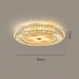 Crystal Flush Mount Rund Crystal Dekoration Taklampa