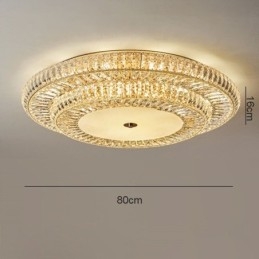 Crystal Flush Mount Rund Crystal Dekoration Taklampa